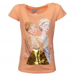 Disney Frozen Κοντομάνικο Μπλουζάκι για κορίτσια με παγιέτα που αλλάζει σχέδιο (DISF 02035) - Κοντομάνικα μπλουζάκια
