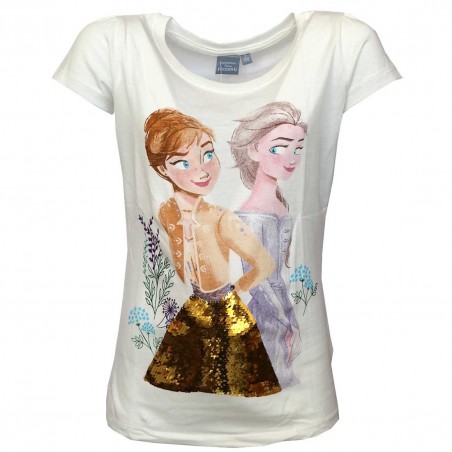 Disney Frozen Κοντομάνικο Μπλουζάκι για κορίτσια με παγιέτα που αλλάζει σχέδιο (DISF 02035A) - Κοντομάνικα μπλουζάκια