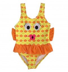 Mini Kidz Παιδικό Μαγιό ολόσωμο για κορίτσια (09C035Yellow) - Ολόσωμα μαγιό