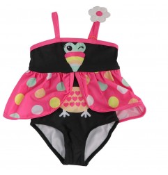 Mini Kidz Παιδικό Μαγιό ολόσωμο για κορίτσια (09C035Black) - Ολόσωμα μαγιό