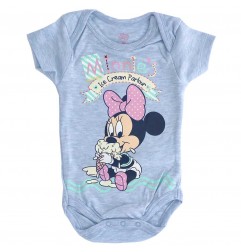 Disney Baby Βρεφικό Κοντομάνικο Ζιπουνάκι Minnie Mouse "Ice Cream Parlour" – 100% Βαμβακερό (DIS MF 51 01 1315) - Κοντομάνικα...
