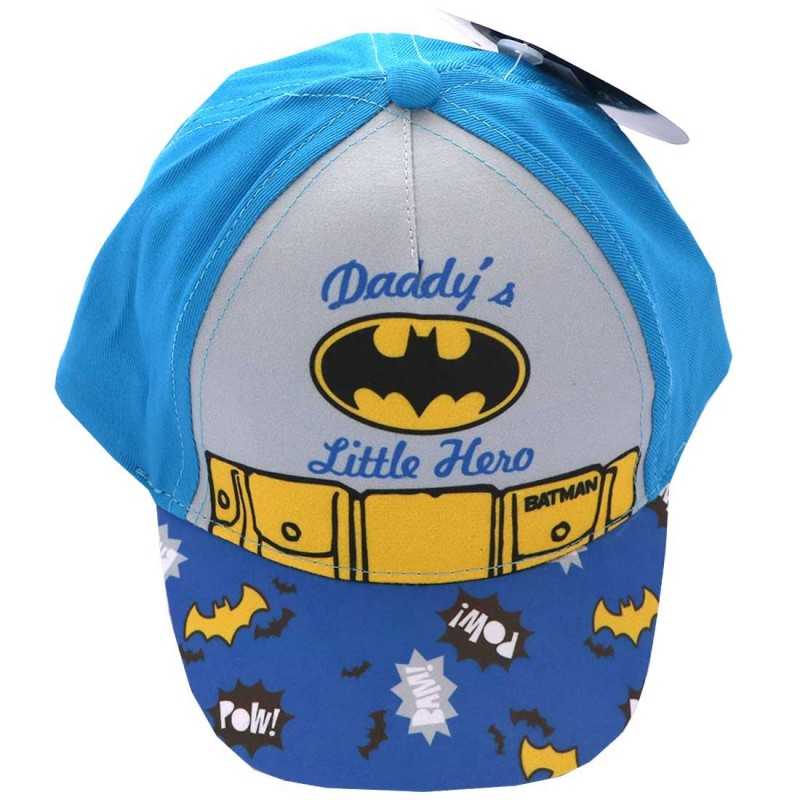 Βρεφικό Καπέλο Τζόκεϋ Batman "Daddy's Little Hero" – 100% Βαμβακερό (Σιέλ/Γκρι) ( ET4340BLUE)