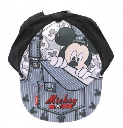 Βρεφικό Καπέλο Τζόκεϋ Disney "Mickey Mouse Denim Style" – 100% Βαμβακερό – Μαύρο (ET4238Black) - Σκούφοι/ Καπέλα