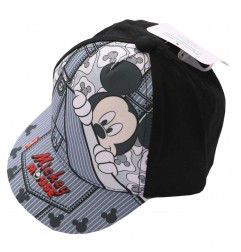 Βρεφικό Καπέλο Τζόκεϋ Disney "Mickey Mouse Denim Style" – 100% Βαμβακερό – Μαύρο (ET4238Black)
