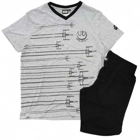Star Wars Ανδρική Καλοκαιρινή Πιτζάμα (ET3541GREY) - Ανδρικές Πιτζάμες