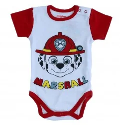 Βρεφικό Κοντομάνικο Ζιπουνάκι Paw Patrol "Marshall" – 100% Βαμβακερό - Λευκό/Κόκκινο (PAW 51 01 1206) - Κατηγορίες