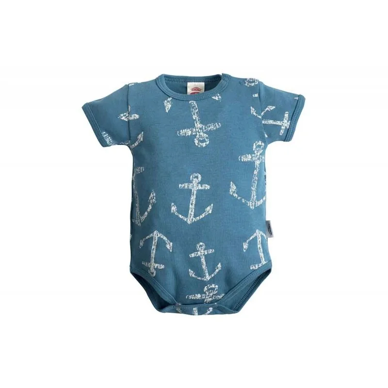 Makoma κοντομάνικο βρεφικό ζιπουνάκι Blue Sea N (03226KRN Navy)