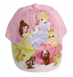 Disney Princess Βρεφικό Καπέλο Τζόκεϋ 100% Βαμβακερό - Ροζ με τις Αγαπημένες Πριγκίπισσες (PR-A-23 Pink) - Σκούφοι/ Καπέλα