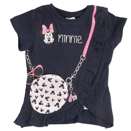 Disney Minnie Mouse Κοντομάνικο Μπλουζάκι για κορίτσια (DIS MF 52 02 8375 NAVY) - Κοντομάνικα μπλουζάκια