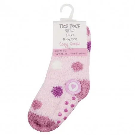 Tick Tock Βρεφικές Χνουδωτές Κάλτσες "Cosy Socks" - Αντιολισθητικό Σετ 2 Ζευγάρια (44B885) - Βρεφικές Κάλτσες κορίτσι