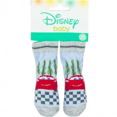 Disney Baby Cars Βρεφικές Κάλτσες – Σχέδιο Lightning McQueen & Καρό Τερματισμού (Σιέλ) (ER0678a) - Βρεφικές Κάλτσες αγόρι