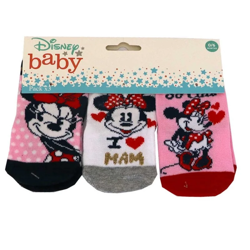 Disney Baby Minnie Mouse Βρεφικές Κάλτσες Σετ 3 Ζευγαριών - Ροζ/Λευκό (TH0604) Disney Baby Minnie Mouse Βρεφικές Κάλτσες Σετ 3 Ζευγαριών - Ροζ/Λευκό (TH0604)