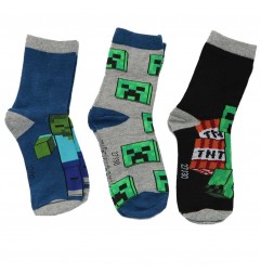 Minecraft Παιδικές Κάλτσες Για αγόρια σετ 3 ζευγάρια (FKC43387) - Κάλτσες κανονικές αγόρι