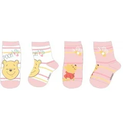 Disney Baby Winnie The Pooh Βρεφικές Κάλτσες – Σετ 2 Ζευγαριών (Ροζ/Λευκό) (DIS BP 51 34 8639 2-PACK)