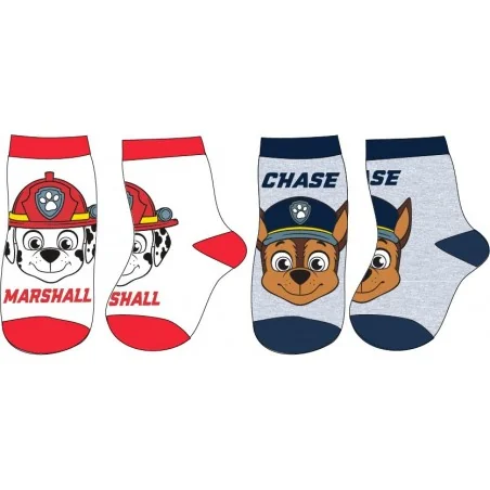 Βρεφικές Κάλτσες Paw Patrol – Σετ 2 Ζευγαριών με Marshall & Chase (Λευκό/Γκρι) (PAW 51 34 1512 2-PACK)
