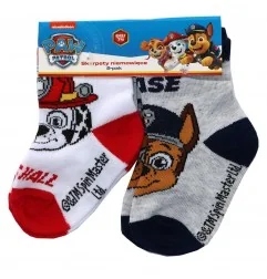 Βρεφικές Κάλτσες Paw Patrol – Σετ 2 Ζευγαριών με Marshall & Chase (Λευκό/Γκρι) (PAW 51 34 1512 2-PACK) - Βρεφικές Κάλτσες αγόρι