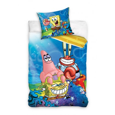 Spongebob Παιδικό Σετ Παπλωματοθήκη 160x200εκ. + 50x75εκ. (SBOB201001)