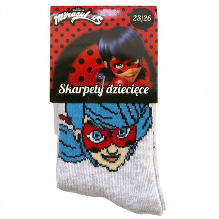 Miraculous Ladybug Παιδικές Κάλτσες Για Κορίτσια (MIR 52 34 304 GREY SINGLE) - Κάλτσες κανονικές κορίτσι