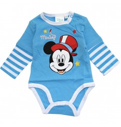 Disney Baby Mickey Mouse Βρεφικό βαμβακερό Ζιπουνάκι (91524Β) - Μακρυμάνικα ζιπουνάκια απλά