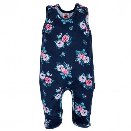 Βρεφικό Αμάνικο Βαμβακερό Φορμάκι Makoma "Rose Bonica" – Navy Floral (05228) - Καλοκαιρινά φορμάκια