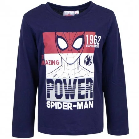 Marvel Spiderman Μακρυμάνικο μπλουζάκι για αγόρια (HU1005 Navy) - Μπλουζάκια Μακρυμάνικα (μακό)