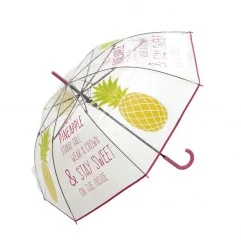 Pineapple Μεγάλη Διάφανη Ομπρέλα (ZK50022) - Κοριτσίστικες Ομπρέλες