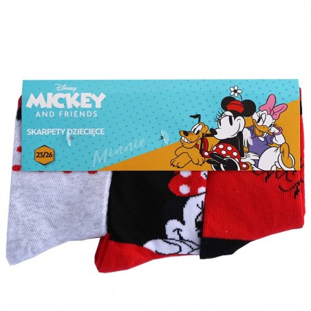 Disney Minnie Mouse Παιδικές κάλτσες για κορίτσια σετ 3 ζευγάρια (DIS MF 52 34 9806 3-PACK) - Κάλτσες κανονικές κορίτσι