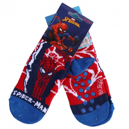Marvel Spiderman Παιδικές Αντιολισθητικές Κάλτσες πετσετέ (HU0622 RED) - Κάλτσες χειμωνιάτικες - αντιολισθητικές αγόρι