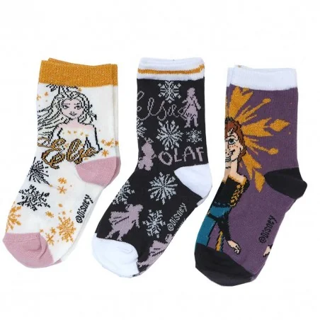 Disney Frozen παιδικές κάλτσες για κορίτσια σετ 3 (HU0612) Disney Frozen παιδικές κάλτσες για κορίτσια σετ 3 (HU0612)