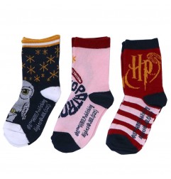 Harry Potter παιδικές κάλτσες για κορίτσια σετ 3 (HU0614 Navy) - Κάλτσες κανονικές κορίτσι