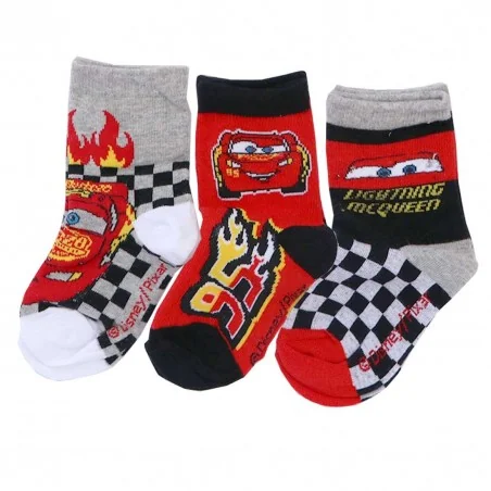 Disney Cars παιδικές κάλτσες για αγόρια σετ 3 (HU0605GREY) - Κάλτσες κανονικές αγόρι