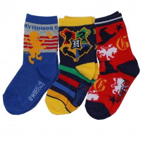 Harry Potter παιδικές κάλτσες για αγορια σετ 3 (HU0609) - Κάλτσες κανονικές αγόρι