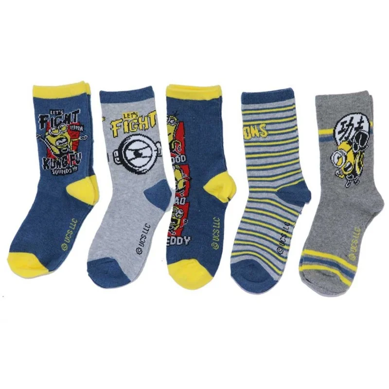 Minions παιδικές κάλτσες για αγόρια σετ 5 (HU0651) Minions παιδικές κάλτσες για αγόρια σετ 5 (HU0651)