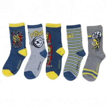 Minions παιδικές κάλτσες για αγόρια σετ 5 (HU0651) Minions παιδικές κάλτσες για αγόρια σετ 5 (HU0651)