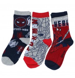 Marvel Spiderman παιδικές κάλτσες για αγορια σετ 3 (HU0606) - Κάλτσες κανονικές αγόρι