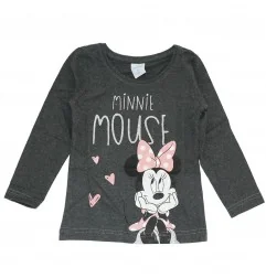 Disney Minnie Mouse Μακρυμάνικο Μπλουζάκι Για Κορίτσια (DIS MF 52 02 9611 L Grey) - Μπλουζάκια Μακρυμάνικα (μακό)