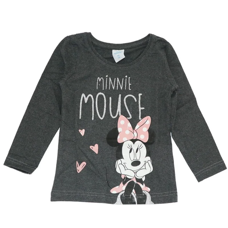 Disney Minnie Mouse Μακρυμάνικο Μπλουζάκι Για Κορίτσια (DIS MF 52 02 9611 L Grey)