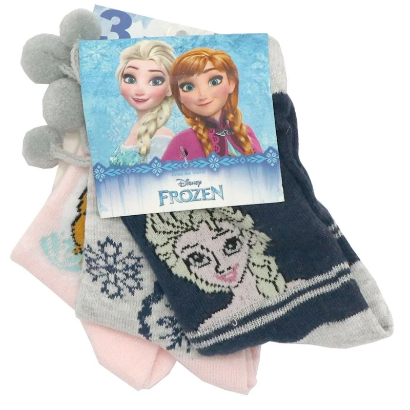 Disney Frozen παιδικές κάλτσες για κορίτσια σετ 3 (RH0736 D) Disney Frozen παιδικές κάλτσες για κορίτσια σετ 3 (RH0736 D)