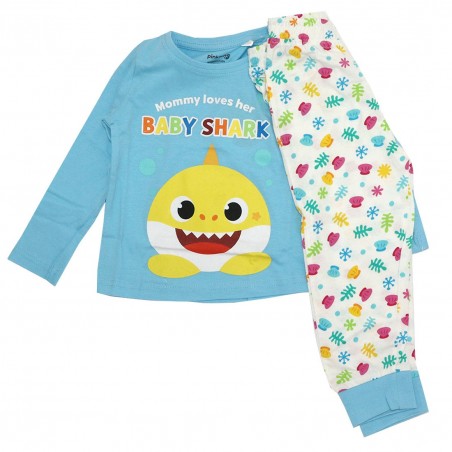 Baby Shark παιδική πιτζάμα για κορίτσια (BS 52 04 005) - Χειμωνιάτικες / εποχιακές πιτζάμες