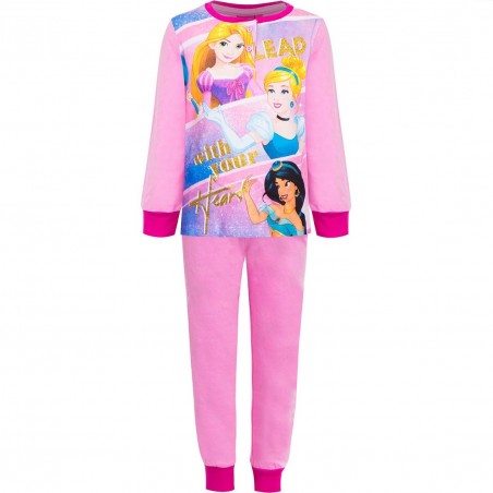 Disney Princess Βαμβακερή πιτζάμα για κορίτσια (HS7263 I00B Pink) - Χειμωνιάτικες / εποχιακές πιτζάμες