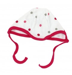 Βρεφικό βαμβακερό σκουφάκι Pink Dots (0235) - Σκούφοι/ Καπέλα