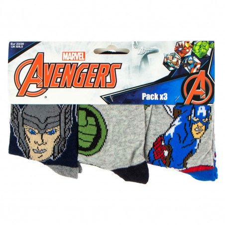 Marvel Avengers Παιδικές Κάλτσες Για αγόρια σετ 3 ζευγάρια (HU0615 B)