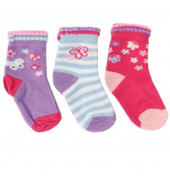 Βρεφικές Κάλτσες για κορίτσια σετ 3 (44B899) - Βρεφικές Κάλτσες κορίτσι