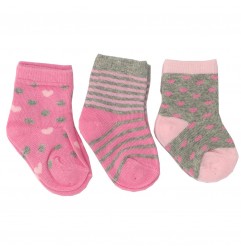 Soft Touch Βρεφικές Κάλτσες σετ 3 ζευγάρια (s88) pink - Βρεφικές Κάλτσες κορίτσι