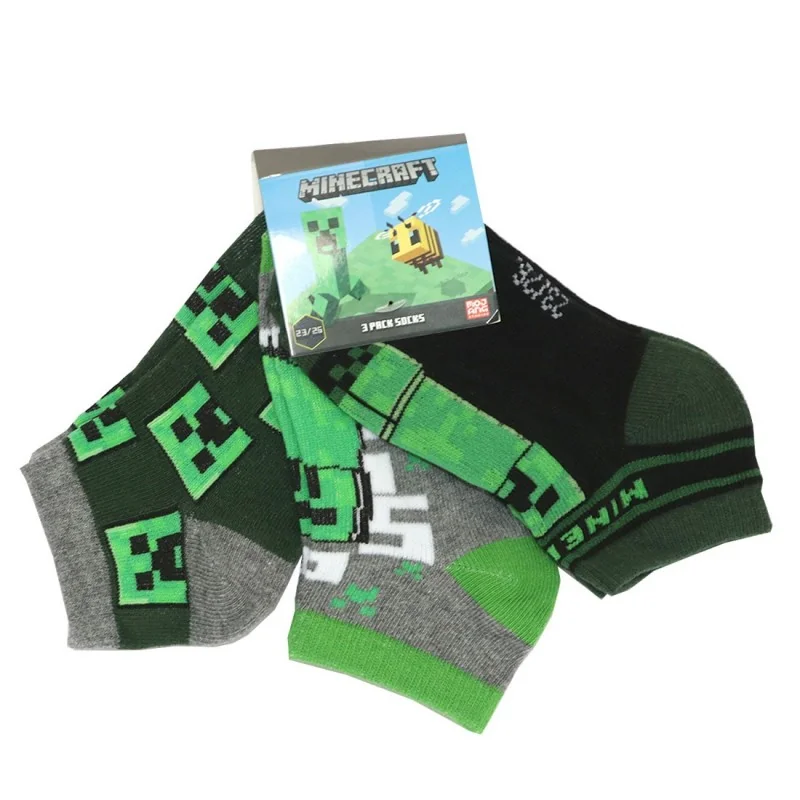 Minecraft Παιδικές κοντές κάλτσες σετ 3 ζευγάρια (FKC 50348 A) Minecraft Παιδικές κοντές κάλτσες σετ 3 ζευγάρια (FKC 50348 A)