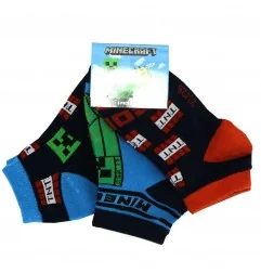 Minecraft Παιδικές κοντές κάλτσες σετ 3 ζευγάρια (FKC 50349 B) - Κάλτσες κοντές αγόρι