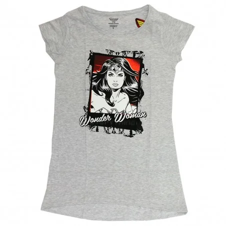 Wonder Woman βαμβακερό γυναικείο T-shirt- νυχτικό ύπνου (WW 53 04 049 GREY) - Γυναικεία νυχτικά