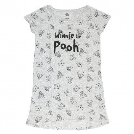Disney Winnie The Pooh βαμβακερό γυναικείο T-shirt- νυχτικό ύπνου (DIS BP 53 04 9738 GREY) - Γυναικεία νυχτικά