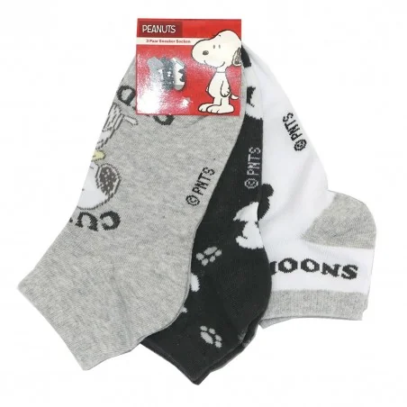 Snoopy Γυναικείες Κοντές Κάλτσες σετ 3 ζευγάρια (BKJ31782 PNT) - Γυναικείες Κάλτσες