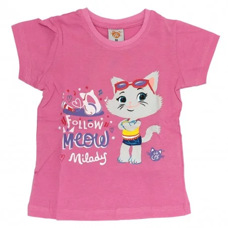 44 Cats Κοντομάνικο Μπλουζάκι Για Κορίτσια (CATS 52 02 015 Pink) 44 Cats Κοντομάνικο Μπλουζάκι Για Κορίτσια (CATS 52 02 015 Pink)